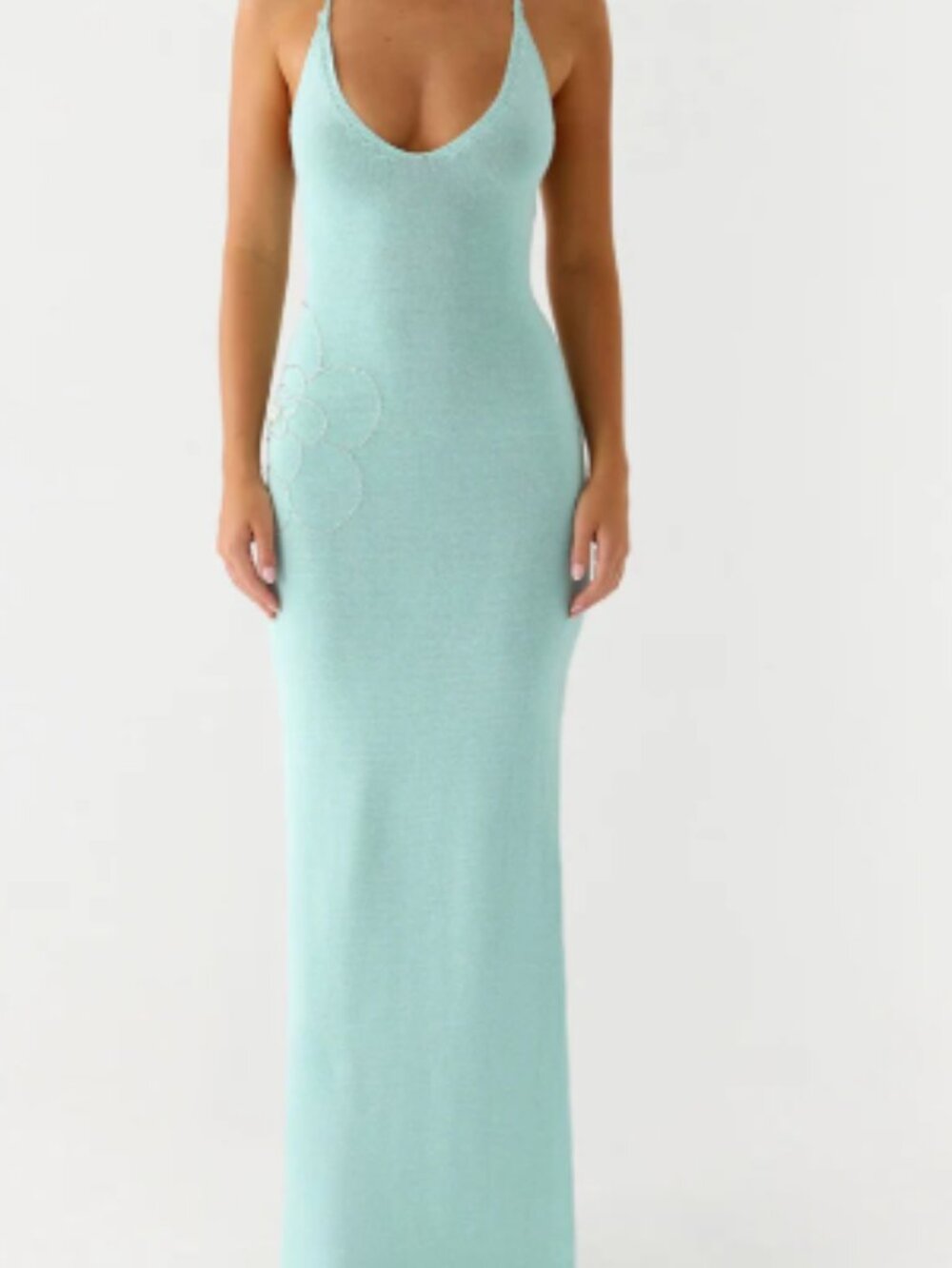Peppermayo Amaya Knit Maxi Dress - Aqua Size XS-S